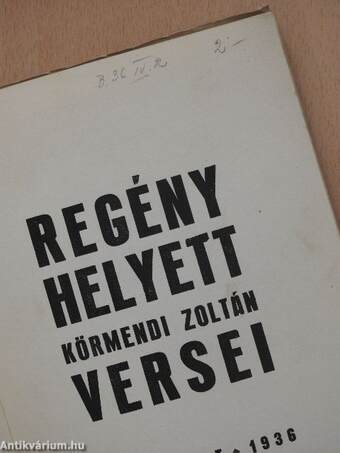 Regény helyett