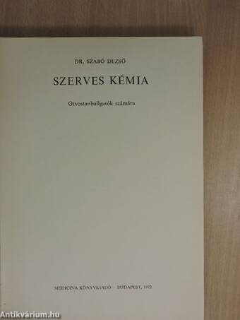 Szerves kémia 