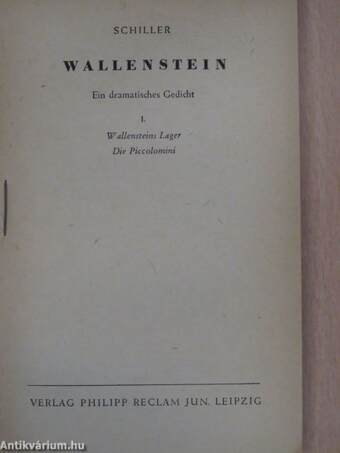 Wallenstein I-II.