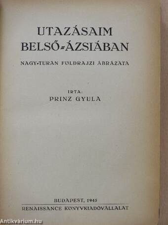 Utazásaim Belső-Ázsiában