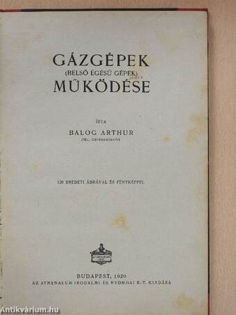 Gázgépek (belső égésű gépek) működése