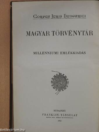 1912. évi törvényczikkek