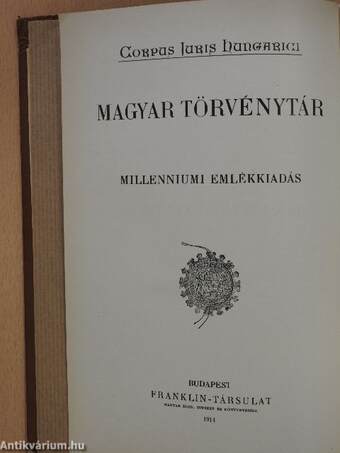 1913. évi törvényczikkek