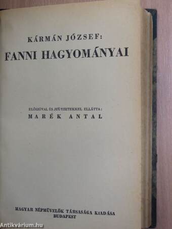 Kazinczy Ferenc válogatott műveiből/Balassa Bálint válogatott költeményei/Kisfaludy Károly válogatott munkái/Fanni hagyományai/Vas Gereben elbeszélései