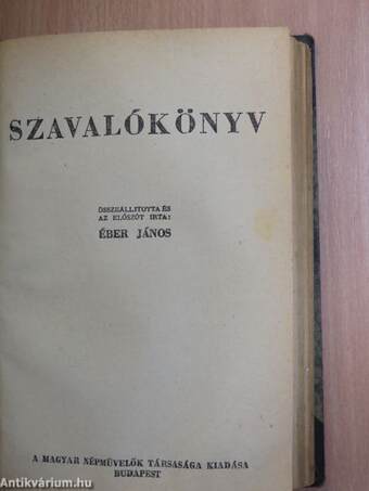 Petőfi válogatott költeményei/Rontó Pál/A falu jegyzője/Szavalókönyv/Felvidéki elbeszélők válogatott munkái