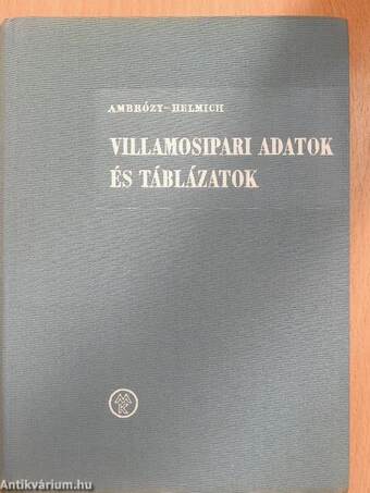 Villamosipari adatok és táblázatok