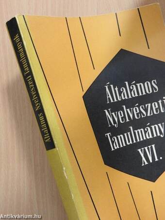 Általános Nyelvészeti Tanulmányok XVI.