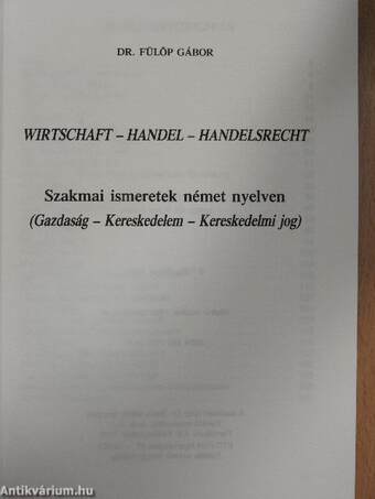 Wirtschaft-Handel-Handelsrecht