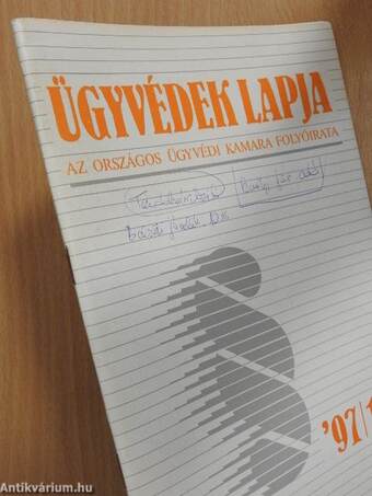 Ügyvédek Lapja 1997/1-4.