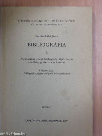 Bibliográfia I.