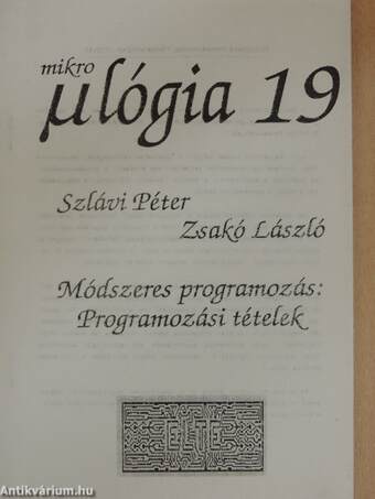 Módszeres programozás: Programozási tételek