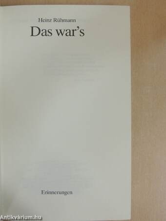 Das war's