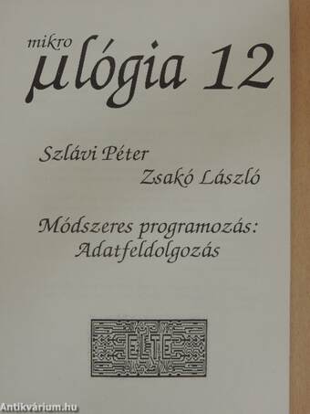 Módszeres programozás: Adatfeldolgozás