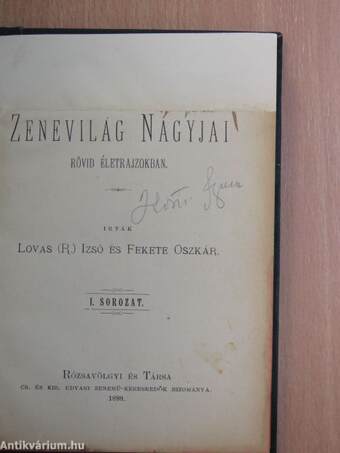 A zenevilág nagyjai I.