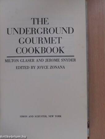 The underground Gourmet cookbook (dedikált példány)