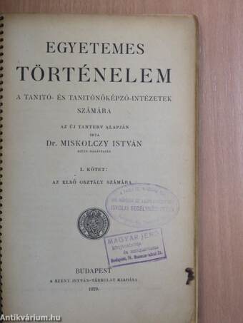 Egyetemes történelem I.