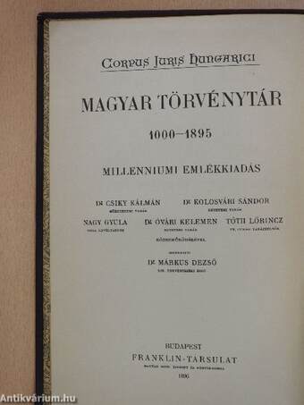 1875-1876. évi törvényczikkek