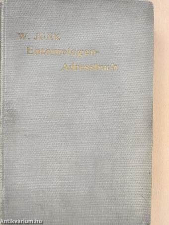 Entomologen-Adressbuch/Entomologia