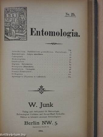 Entomologen-Adressbuch/Entomologia