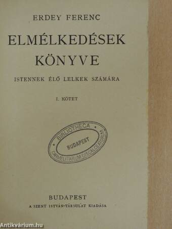 Elmélkedések könyve I-II.