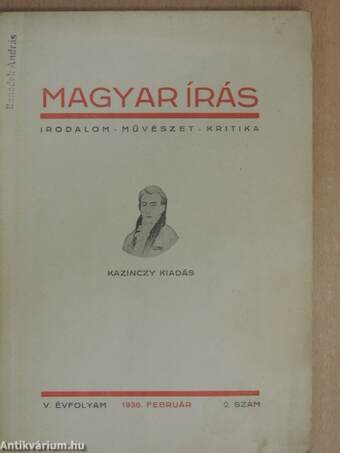 Magyar írás 1936. (nem teljes évfolyam)