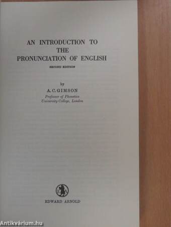 An Introduction to the Pronunciation of English