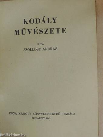 Kodály művészete