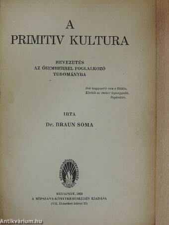 A primitiv kultura