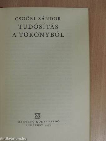 Tudósítás a toronyból