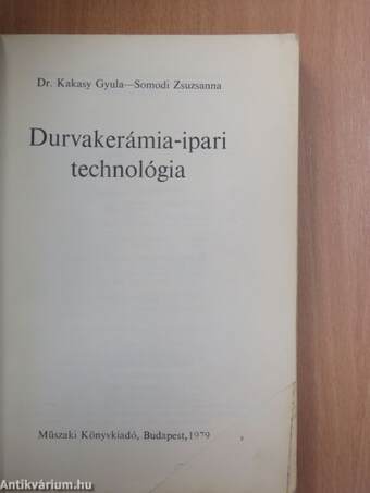 Durvakerámiaipari technológia