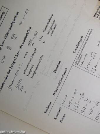 Formeln und Hinweise zur höheren Mathematik