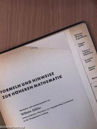 Formeln und Hinweise zur höheren Mathematik