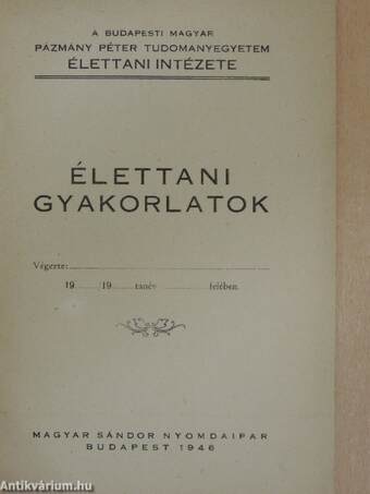 Élettani gyakorlatok