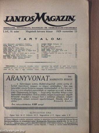 Lantos Magazin 1929. november 15.