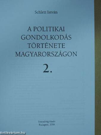 A politikai gondolkodás története Magyarországon 2.