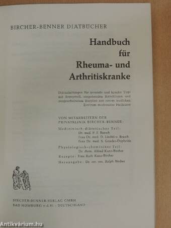 Handbuch für Rheuma- und Arthritiskranke