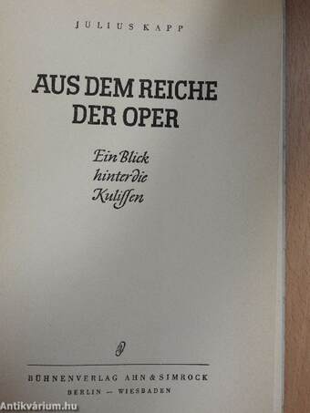 Aus dem Reiche der Oper