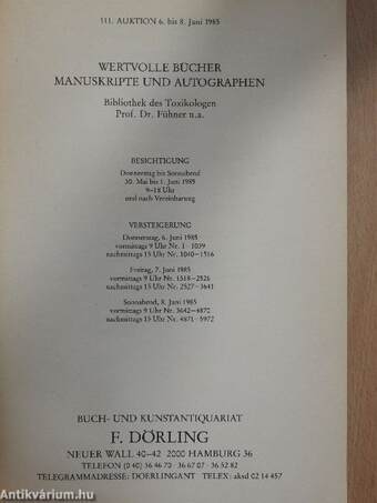 Wertvolle Bücher, Manuskripte und Autographen