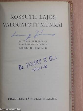 Kossuth Lajos válogatott munkái