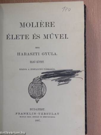 Moliére élete és művei I-II.