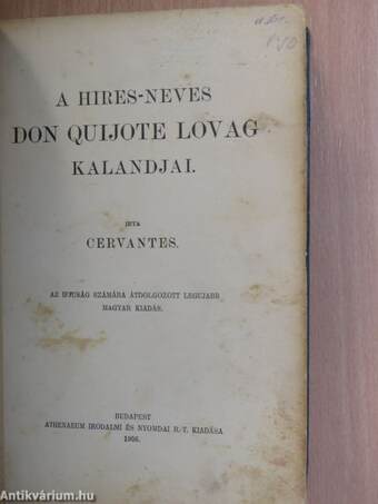 A hires-neves Don Quijote lovag kalandjai