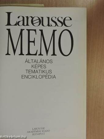 Larousse Enciklopédia - Memo