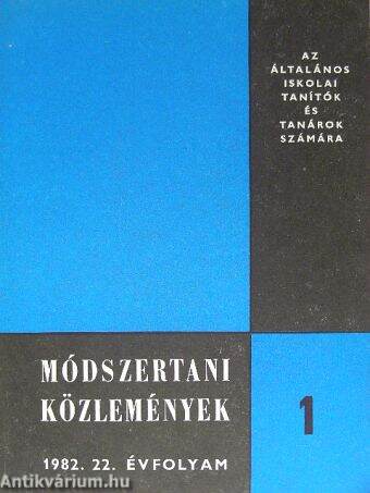 Módszertani Közlemények 1982/1.