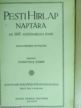 Pesti Hirlap Naptára 1917