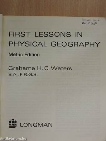 First lessons in physical geography