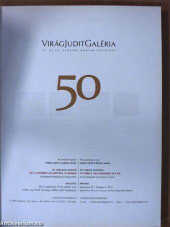 Virág Judit Galéria és Aukciósház - 50. Jubileumi Aukció 2015.