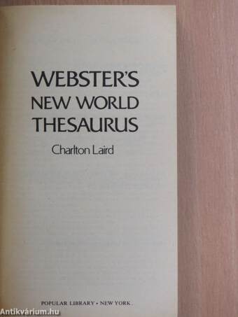 Webster's New World Thesaurus