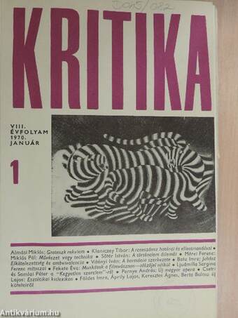 Kritika 1970. január-június (fél évfolyam)