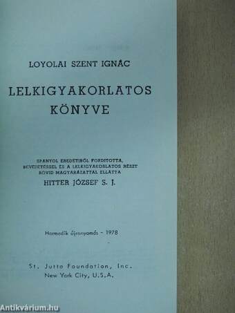 Loyolai Szent Ignác lelkigyakorlatos könyve