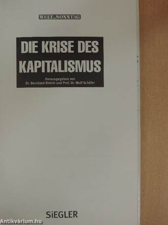 Die krise des Kapitalismus